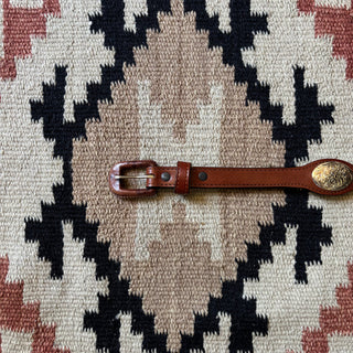 Brown Leather Concho Belt - 24” - 27”