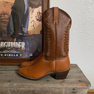 Burnt Orange Texas Cowboy Boots - Women’s 6.5, 8.5, 9, 9.5 & 10