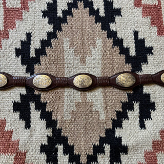 Brown Leather Concho Belt - 27” - 30”