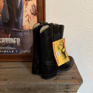 Black Roper Round Toe Cowboy Boots - Women’s 7