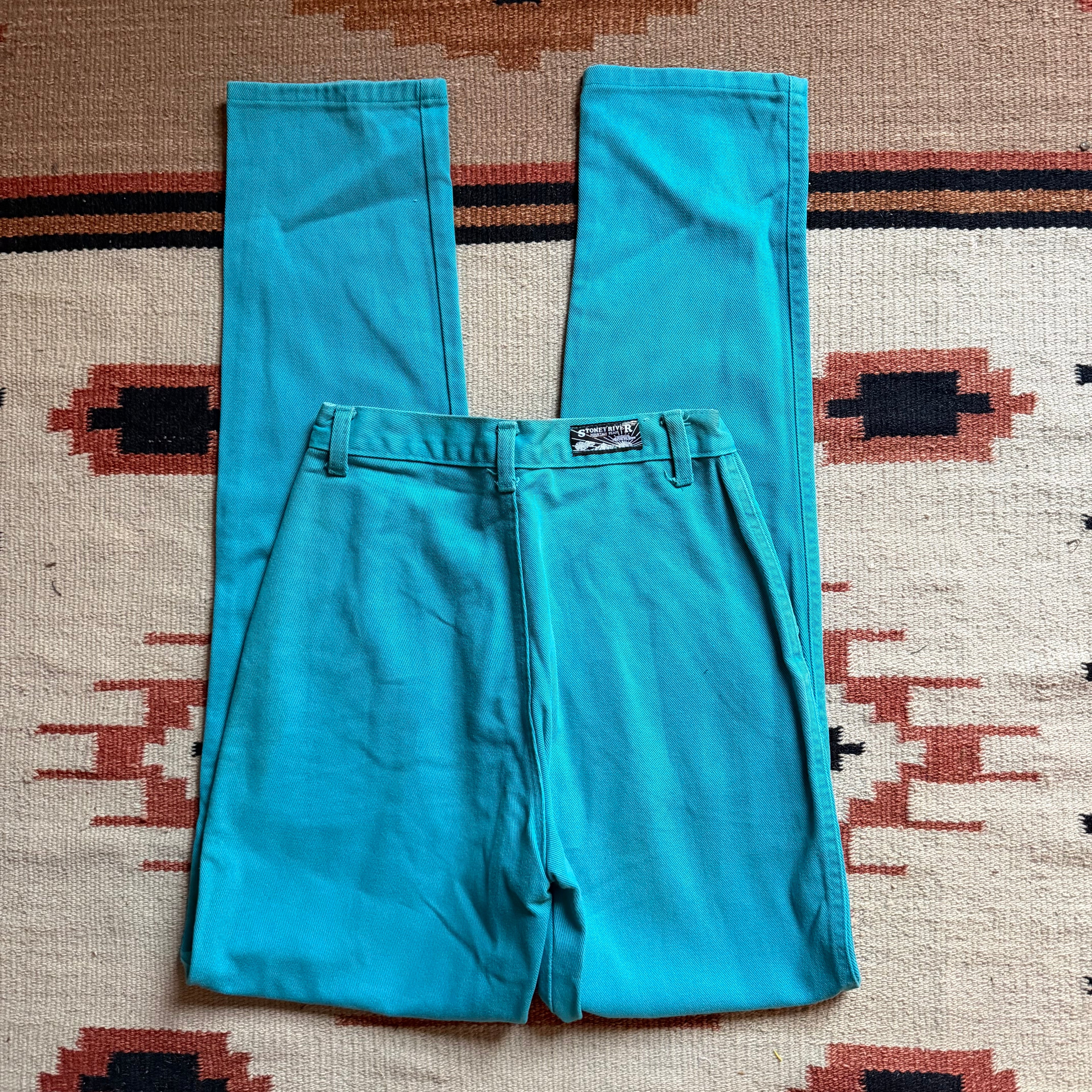 Faded Turquoise Stoney River Jeans 27”