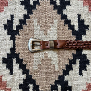 Brown Braided Belt - 30” - 33”