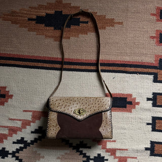 1950s Cowgirl Brown Leather Suede Purse