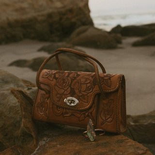 Tooled Leather 1960s Cowgirl Purse