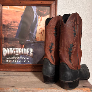 Vintage Dan Post Inlay Cowboy Boots, Men’s 11 / Women’s 12.5