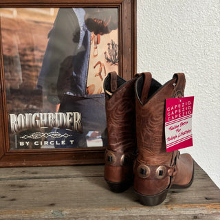 Brown Concho Cowboy Boots - Women’s 6