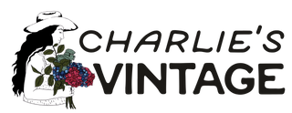 Charlie's Vintage logo, dark wordmark on transparent background, wide format