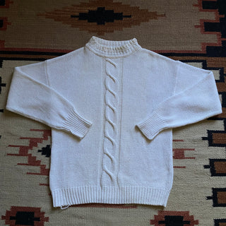 Cozy White Sweater - Large