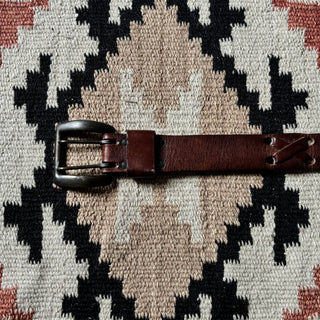 Double Prong Leather Belt - 36” - 39”