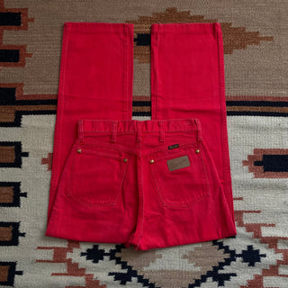 Vintage Red Wranglers 28 inch waist