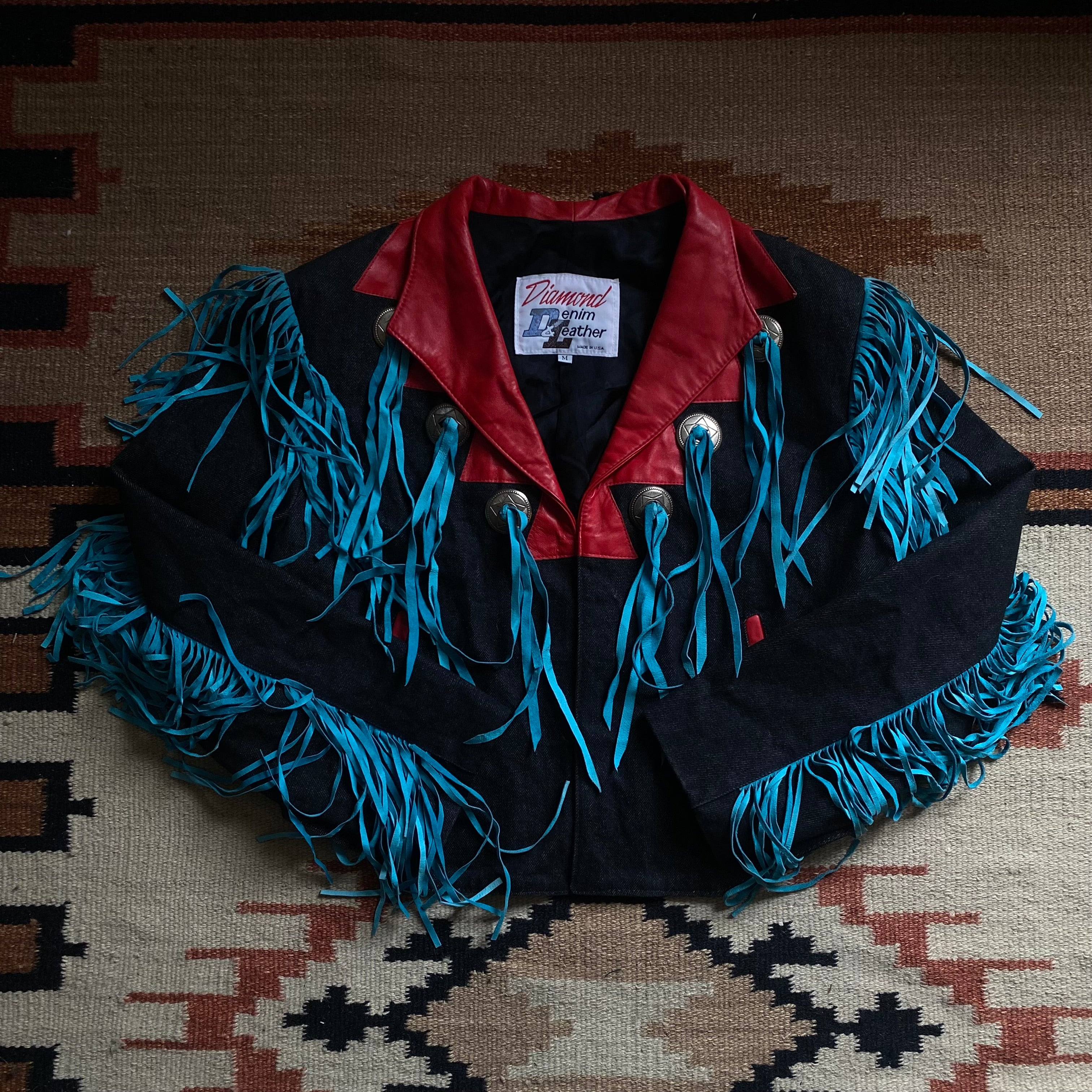 Race Track Cowgirl Fringe Jacket - Medium