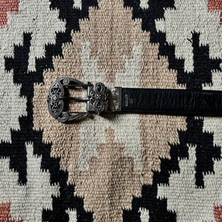 Embellished Black Western Belt - 29” - 32”