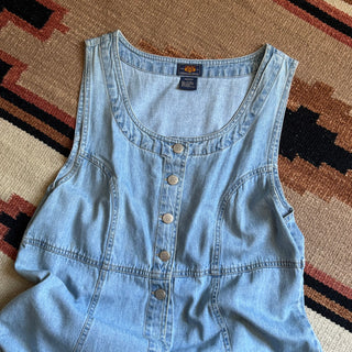 Light Wash Cowgirl Denim Dress - Medium