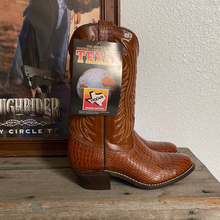 Texas Exotic Pattern Cowboy Boots - Men’s 8.5 / Women’s 10