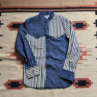 Striped Denim Cowgirl Shirt - Small