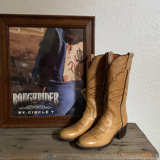 Tan 70s Style Cowboy Boots - Women’s 6