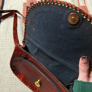 Vintage Mini Floral Leather Bag