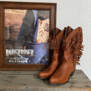 Brown Fringe Cowboy Boots - Women’s 7.5