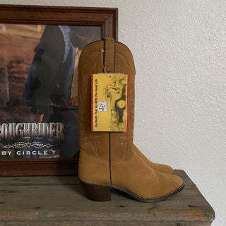 Honey Suede Texas Cowboy Boots - Women’s 6, 6.5, 7 & 7.5