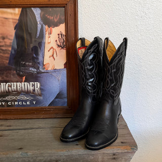 Black Texas Cowboy Boots - Men’s 8.5 / Women’s 10