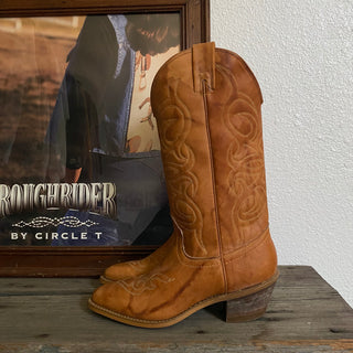 Marbled Leather Cowboy Boots - Women’s 6.5