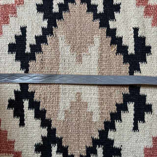 Grey Leather Western Belt - 24” - 27”