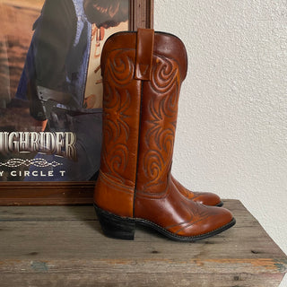 Texas Sunset Leather Cowboy Boots - Women’s 6.5 & 7
