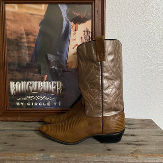 Lizard Pattern Cowboy Boots - Women’s 8.5