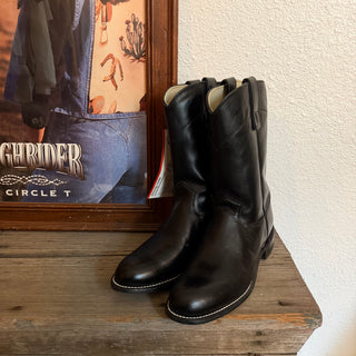 Black Roper Round Toe Cowboy Boots - Women’s 7