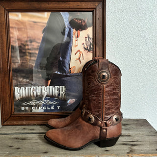 Brown Concho Cowboy Boots - Women’s 6