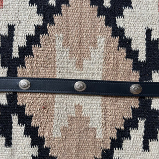 Navy Concho Belt - 30” - 32”