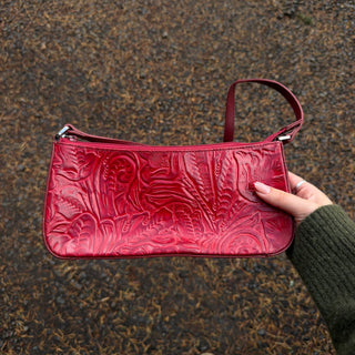 Red Tooled Leather Cowgirl Purse