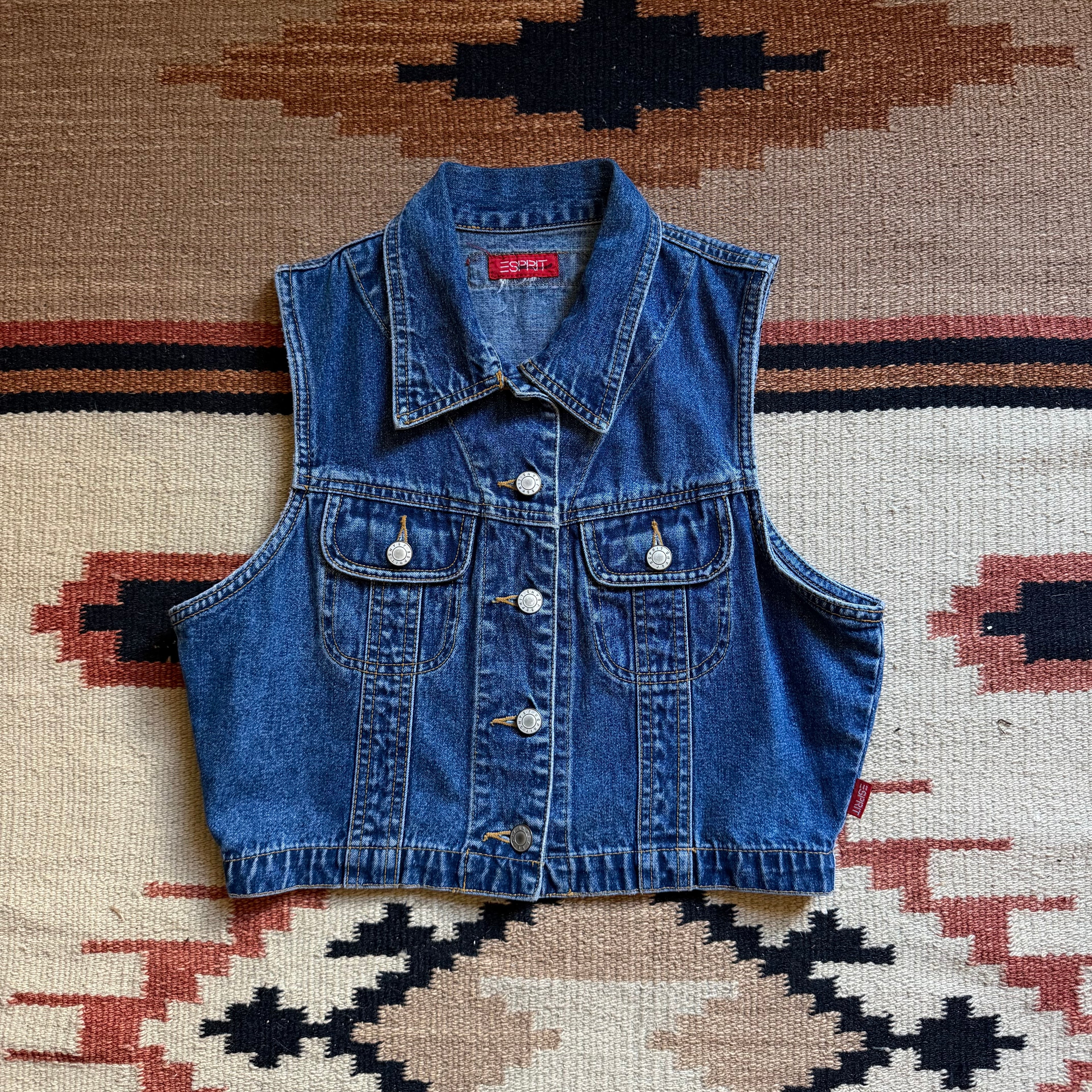 Summer Time Cowgirl Denim Vest - Small