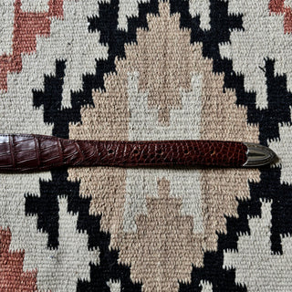 Embossed Gator Leather Belt - 35” - 38”