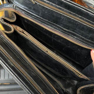 1950s Black Leather Cowgirl Purse