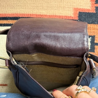 1970s Horses Leather Purse