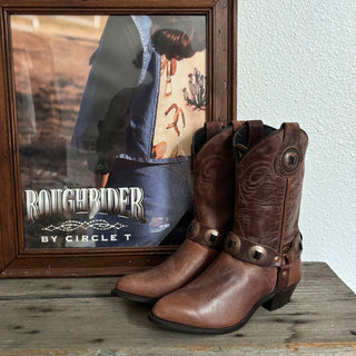 Brown Concho Cowboy Boots - Women’s 6