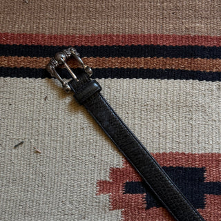 Vintage Black Brighton Belt, size 28 inch / 29 inch / 30 inch waist for Women