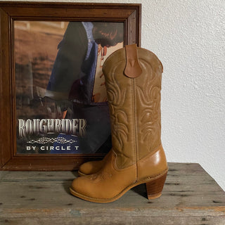 Brown 70s Heel Cowboy Boots - Women’s 7.5 & 8.5