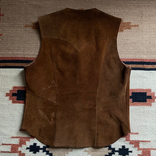 Vintage Pioneer Wear Leather Vest, XL for Women