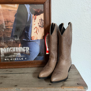 Grey / Brown Texas Cowboy Boots - Women’s 7