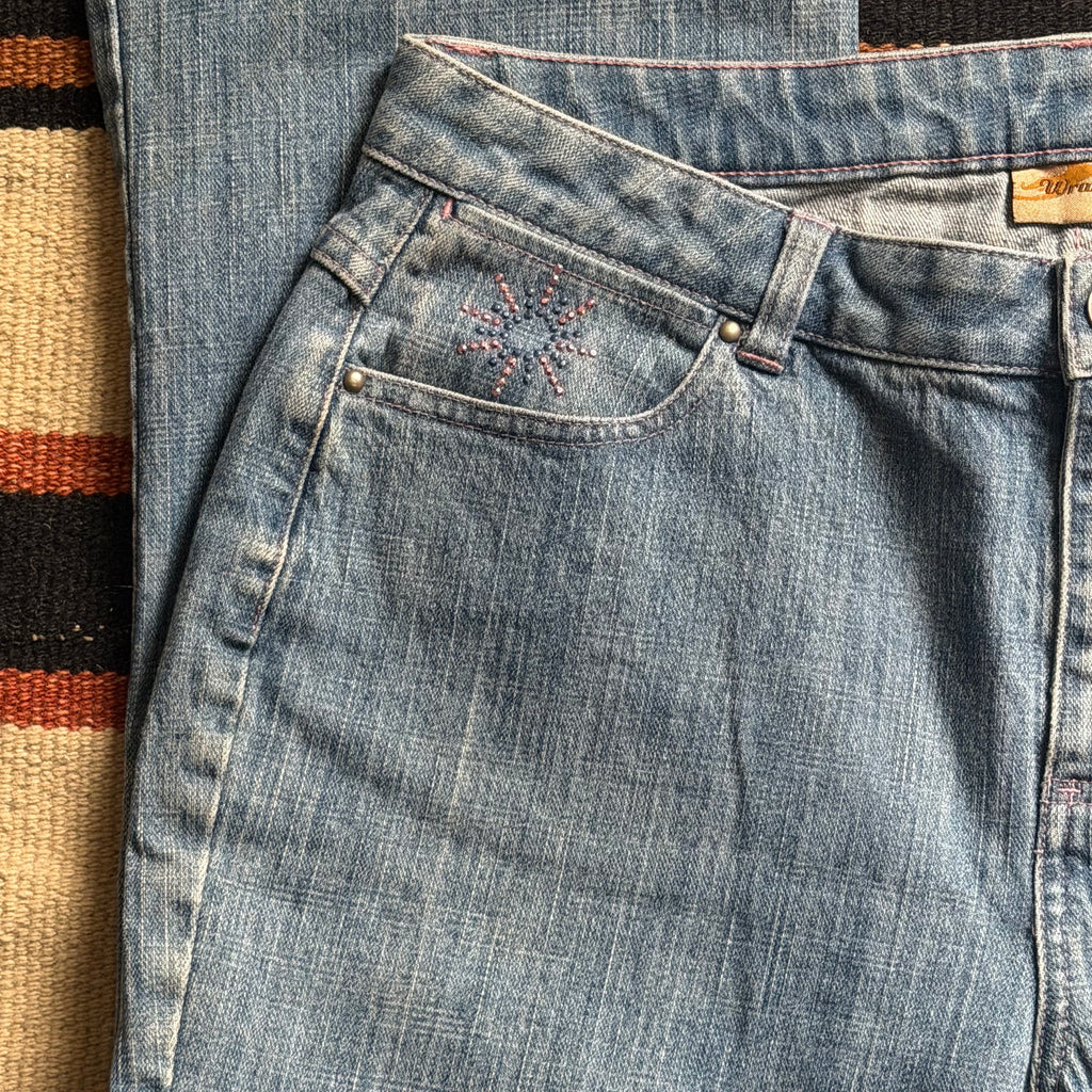 Bejeweled Bootcut Wranglers 33”