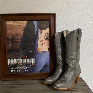 Grey Skies Cowboy Boots - Women’s 8
