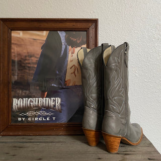 Grey Skies Cowboy Boots - Women’s 8
