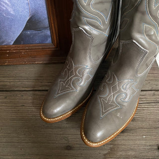 Grey Skies Cowboy Boots - Women’s 8