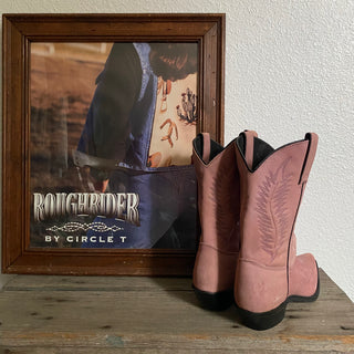 Pink Suede Cowboy Boots - Women’s 7.5 & 8