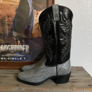 2 Tone Grey Texas Cowboy Boots - Men’s 8.5 / Women’s 10