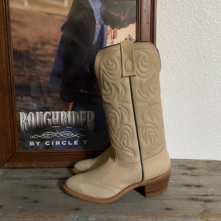 70s Cream Cowboy Boots - Women’s 6 & 6.5
