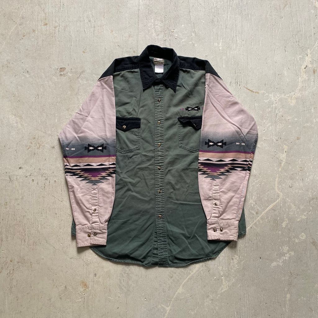 Rare Cowboy Green Express Rider Shirt Large