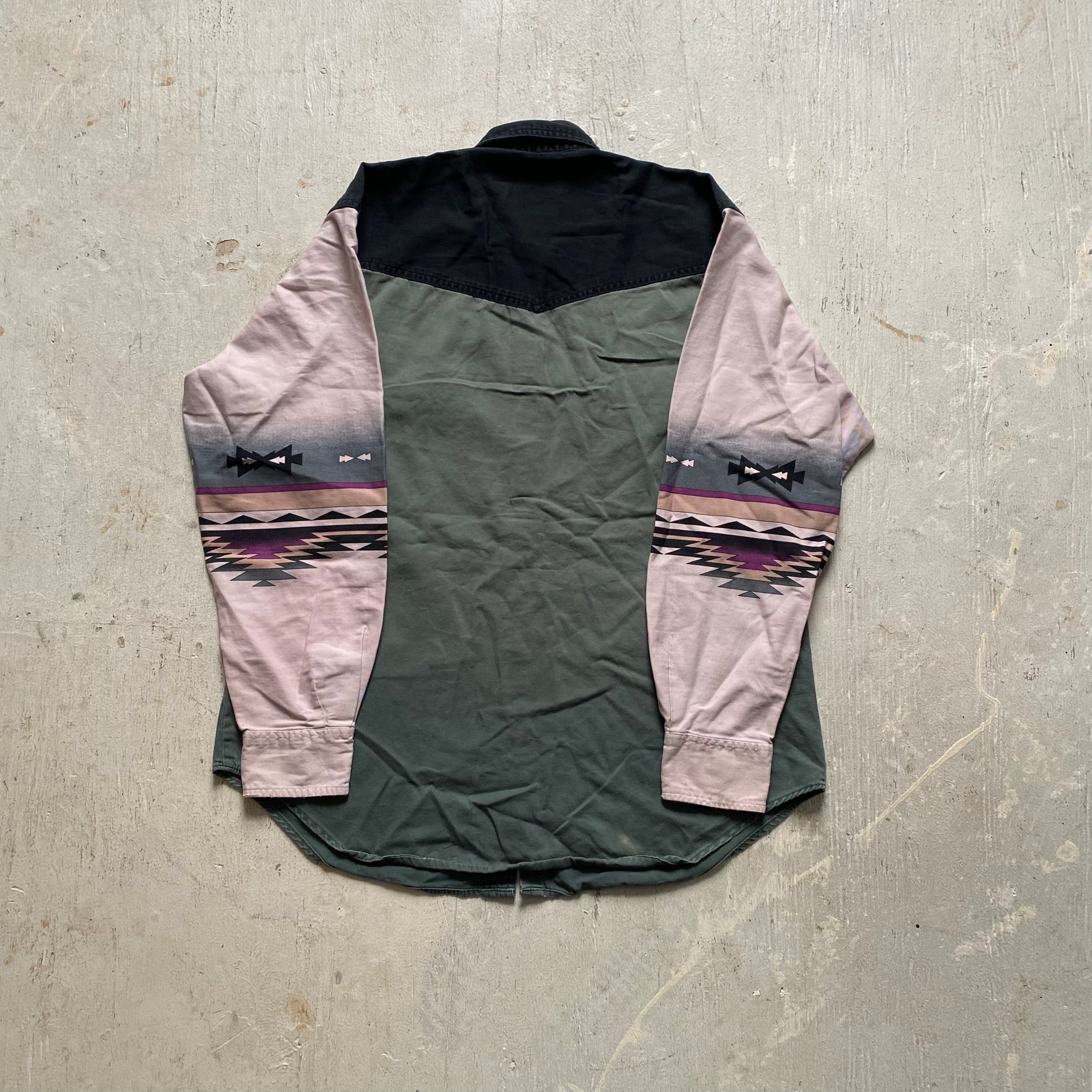 Rare Cowboy Green Express Rider Shirt Large